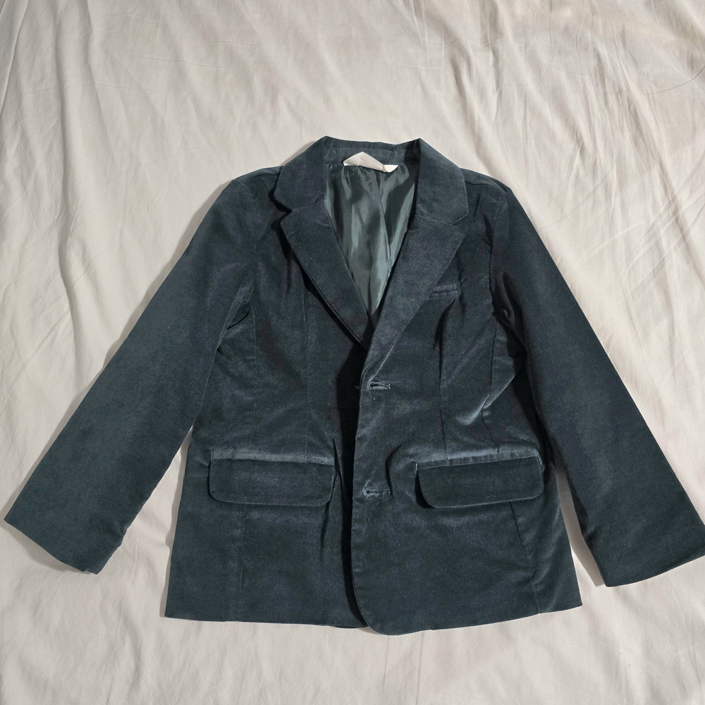 Dark Green Velvet Blazer